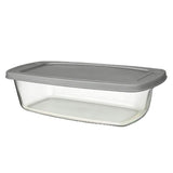 Glass Loaf Baking Pan With Airtight Lid 5.5x10.6x3 Inch, BPA Free Microwave Oven Safe Tray, With V1369-AZ3-W-15197