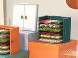 Kitchen Side Dishes Punch Free Foldable PET 6 Layers Wall Mounted Organization Rack Cooking Plates V1294-YM0512-3118220256612