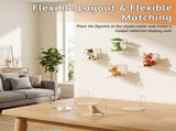 16Pcs Small Acrylic Figure Display Shelf with Transparent Minimalist Design No Drill Seamless V1366-AZ2-W-15075