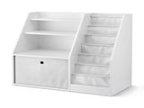 Keezi Kids Bookshelf Children Bookcase Organizer Storage Rack Display Drawer White FURNI-N-BOOK-DACT-WH
