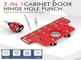 2-in-1 Cabinet Door Drilling Locator Template for Hinge and Handle Installation, Alloy Woodworking V1341-ZY-59PA4MXW-SET