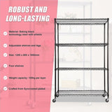 Modular Wire Storage Shelf 1200 x 600 x 1800mm Steel Shelving V63-841351