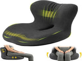 Memory Foam Seat Cushion for Office Chair - Sciatica Pain Relief Coccyx Cushion for Tailbone Pain V1107-800-83751-BLK