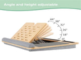 CARLA HOME Bamboo Laptop Lap Desk with Cushion and Angle Adjustable for Office and Home LSB-36066