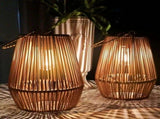 2 Pieces Woven Solar LED Hanging Garden Lights, Hand Woven Waterproof Tree Pendant Lamps for Patio, V1189-LC-HW-00002