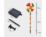 4 Packs Solar Lollipops Cane Light Candy Cane Walkside Lights With 8 Modes 39.5*20*8cm V1263-JX-1640