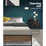 Artiss Bed Frame Metal Bed Frame Bed Base OSLO - Double MBED-C-OSLO-D-BK