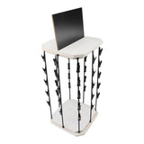 Chip Rack with Top Writing Pad Creative 360&deg Rotating 5 Tiers 40 Clips Wood Chip Display Stand for V1294-YM0901-3118240260511