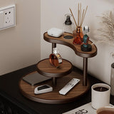 Three-tier Rotating Cosmetic Organizer, Wooden Bathroom Vanity Storage Rack, Suitable for Skincare V1102-SCZWJ002