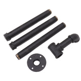 Wall Mount Clothes Rack Floating Iron Pipe Coat Hat Rack Multifunctional Clothing Hanger Black V1294-YM0703-3117230065911