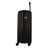 Pierre Cardin Inspired Milleni Checked Luggage Bag Travel Carry On Suitcase 65cm - Black V563-MONACO-MEDIUM-BLACK