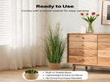 Artificial Grass Plant, 1194mm Reed Flower Grass in Pot, Premium PVC Faux Fake Greenery Shrubs Plant V952-DPKLWHLS47INJTAC5001V0