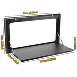Folding Caravan Table Lockable Space-Saving Portable Table for Camper, Motorhome & RV, 25kg V1181-AT006-BK