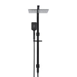 10'' Rain Shower Head Set Handheld Square High Pressure Black SHOWER-B2-SQ-10-BK