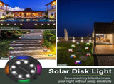 8-Pack Solar Ground Lights 12 LED Waterproof Landscape Path Lights Multicolor V1188-MS-710-176