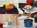 Oil Storage Jar, Cooking Grease Container,Bacon Grease Container with Lid, Kitchen Oil Container Can V1192-AZ-W-27769