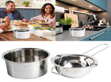 Double Boiler,Stainless Steel Melting Pot with Ergonomic Handle,Double Pour Spouts & Anti- Hook,for V1369-AZ3-W-14800