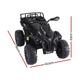 Rigo Kids Ride On Car ATV Quad Motorbike Storage Rack Electric Toys 12V Black RCAR-MBIKE-ATV-L-BK
