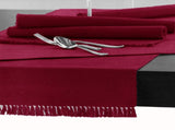 Hoydu Cotton Ribbed Table Runner 45cm x 200cm - PERSIAN RED V442-GNA-TABLER-RIBBED-200CM-PERSIANRED