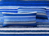 Nordic Calm stripes Blue 3Piece Comforter Set Scandi Chic Vibes V745-MAB010884AJ3