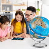 VEVOR Educational Globe for Kids, 254 mm, Interactive AR World Globe with AR Golden Globe APP LED V952-DQYHDLAPP10YFSL76V9