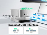 BENFEI 000438GY 10 in 1 USB-C Docking Station - 10Gbps NVMe SSD Enclosure 4K DP , USB-C 2, USB-A V28-ELEBEN000438GY