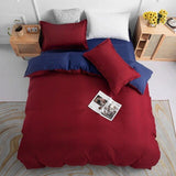 1000TC Reversible King Size Blue and Red Duvet Quilt Cover Set V493-LK-03