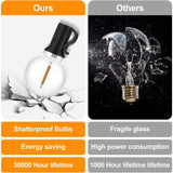 Outdoor Light Garland, 30 m with 50 plus 2 G40 LED Bulbs, IP45 Waterproof, Warm White V1188-MS-520-075