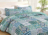 Exquisite Regal Purple 3 Pc Bedspread & Pillow Cover Set V745-MAC090438Q13U