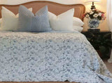 Wild Flower Ocean Reversible Quilt - Blue V563-0097