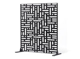 Metal Privacy Screen, 120 x 193cm, Outdoor Privacy Screens 3-Panel, Freestanding Outdoor Divider V952-DLSHWYSPMJS7CV2AZV0