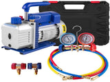 4CFM 1/4HP Rotary Vane Vacuum Pump R134AManifold Gauge Tester Charging Hose V952-4CFM1/4HPZKB1F001V3