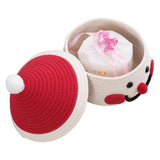 Cartoon Snowman Storage Basket Desktop Basket With Lids Organizing Basket Xmas Decor V1263-JX-1360
