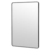 Yezi Rectangle Wall Mirror 75x50cm Bathroom Wall Mounted Vanity Mirror Home Decor DECO1048-BK-75X50-AU