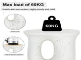 U-Shaped Terrazzo Concrete Outdoor Stool V767-JJ-ZZ1187-G1