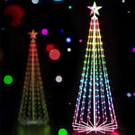 1.8M Christmas Tree 265 LED RGB Fairy Lights Jingle Jollys XMAS-FAIRY-RGB-7FT-DIMMABLE