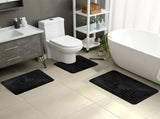 Summercome 3 Pcs Bathroom Rugs, Leaves Bath Mat Toilet Mats, Soft Comfortable Non-Slip Bathroom Rug V1189-WXFWAL-20260319-01597