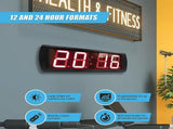 Digital Timer Interval Fitness Clock with LED Display for Home Gym Workouts V63-798767