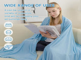 Cooling Blanket for Hot Sleepers Twin Size, Cold Blanket for Couch Bed Sofa, Lightweight Breathable V1192-AZ-W-0183