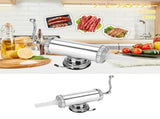 2 LB Aluminum Alloy Sausage Stuffer Maker Meat Filler Kit for Home Use V1294-YM0727-JY17105