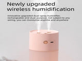 Creative Romantic Home Gift Set - Pink Dual Spray USB Humidifier with Warm LED Night Light and White V888-ELOSUNG53400