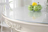 Clear Plastic Tablecloth Protector Round Table Transparent Cover Vinyl Table Cloth for Kitchen and V1188-ZC-DLL-632