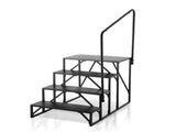 RV, 4-Step RV Stairs, 199.58KGS Load Capacity, Thickened Carbon Steel, With Handrail, Non-Slip V952-FCBTGDKHJG4JE8I22V0
