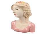 Modern Ceramic Face Vases Decorative Modern Style Shy Girl Flower Lady Head Vase for Unisex Plants V1294-YM0706-3115230067213