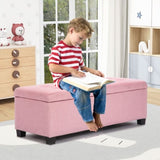 Storage Ottoman Stool 102cm Fabric PINK V274-FT-GQ003-PK