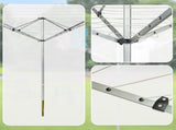 4 Arm Rotary Airer Outdoor Washing Line Clothes Dryer 50m Length V63-836191