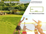 Outdoor Portable Volleyball Net System, Adjustable Height Steel Poles, Professional Volleyball Set V952-PQWTZ323YCGGGY3MUV0