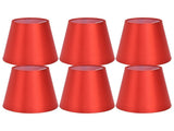 6PCS E14 Lamp Shade Fabric Lampshade Table Lamp Ceiling Lamp Shade for Bedroom Living RoomBright Red V1294-YM0715-3119210283111