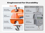 Digital Crane Scale, 880 lbs/400 kg Max Capacity, Handheld Hanging Scale with Cast Aluminum Case & V952-QXDCDZK50GSL39EAN001V9