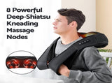 Livemor Electric Leg Foot Massager Air Wrap With Shiatsu Neck Massager Heating MAS-FOOT-NECK-8H-BK